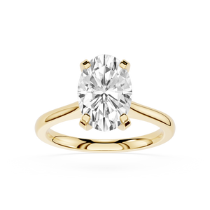 Oval Cut Lab Grown Diamond Solitaire Engagement Ring