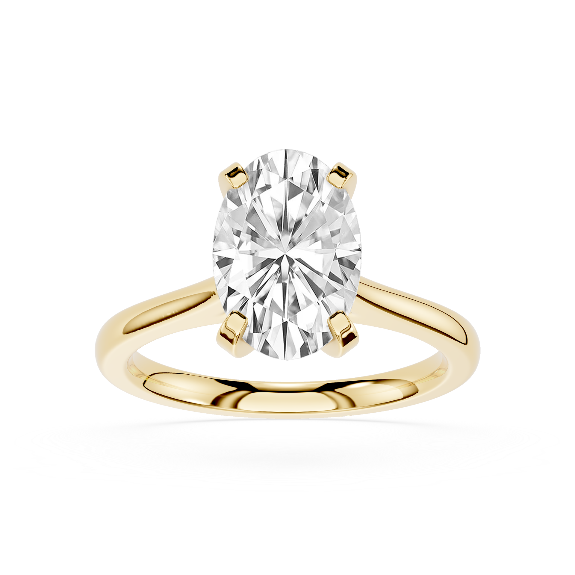 Oval Cut Lab Grown Diamond Solitaire Engagement Ring
