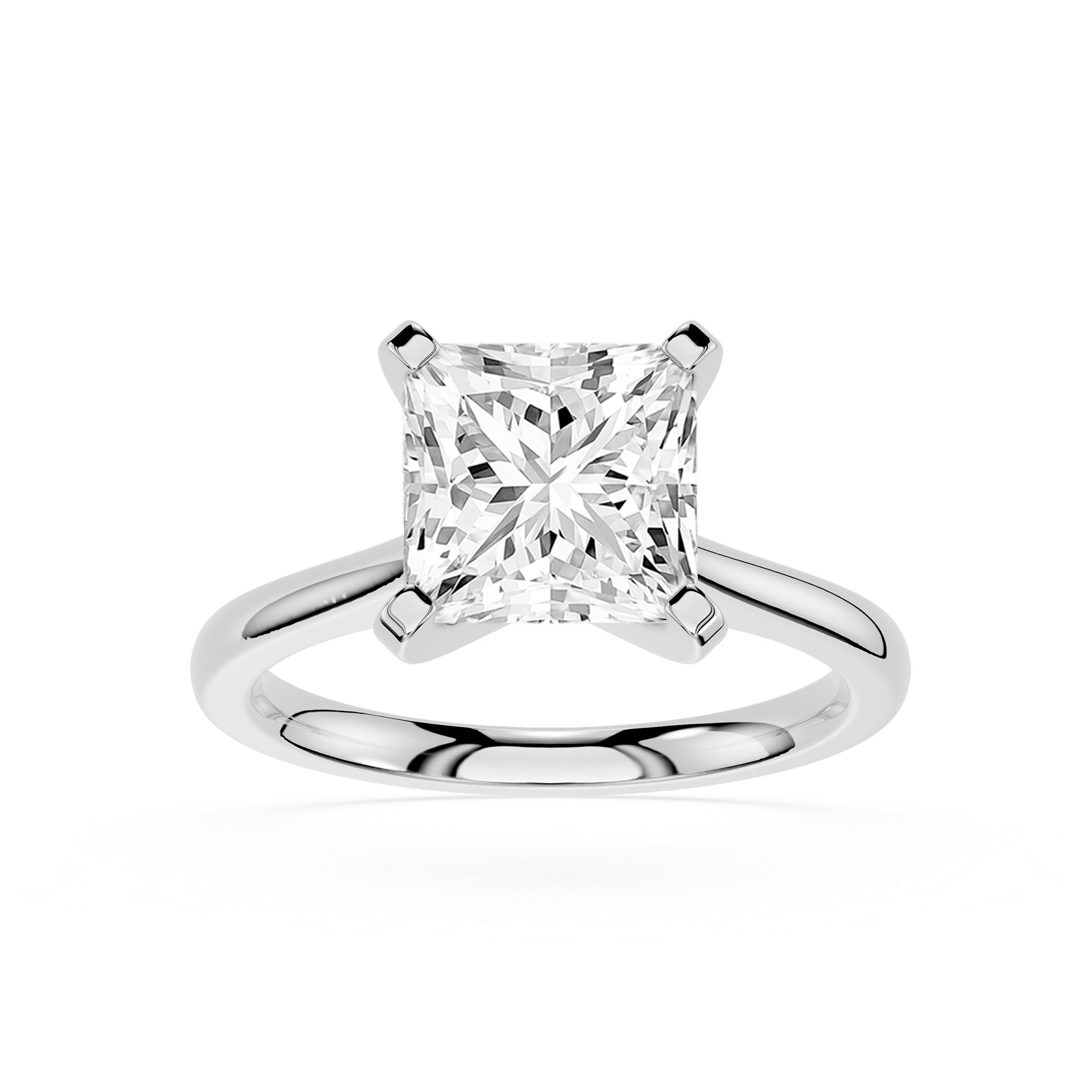 Princess Cut Lab Grown Diamond Solitaire Engagement Ring