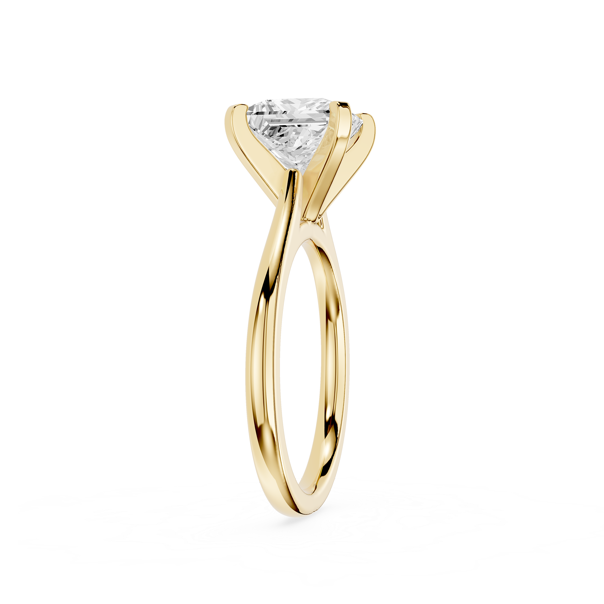 Princess Cut Lab Grown Diamond Solitaire Engagement Ring
