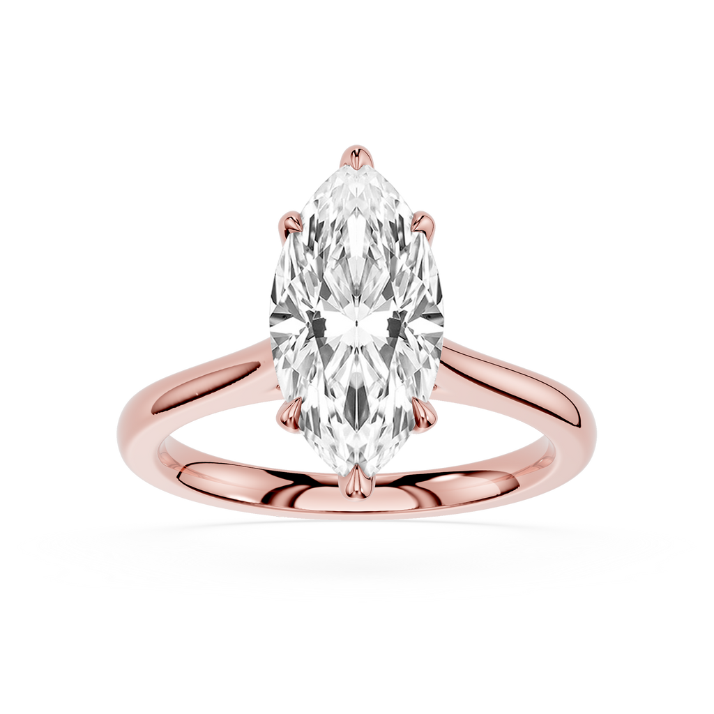 Marquise Cut Lab Grown Diamond Solitaire Engagement Ring