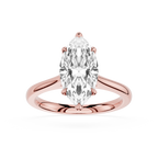 Marquise Cut Lab Grown Diamond Solitaire Engagement Ring