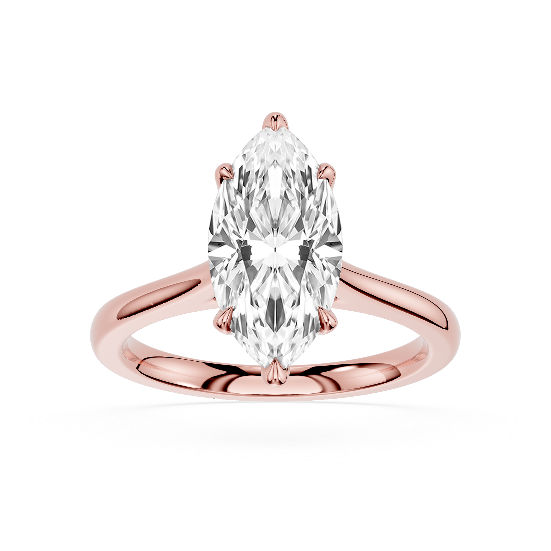 Marquise Cut Lab Grown Diamond Solitaire Engagement Ring