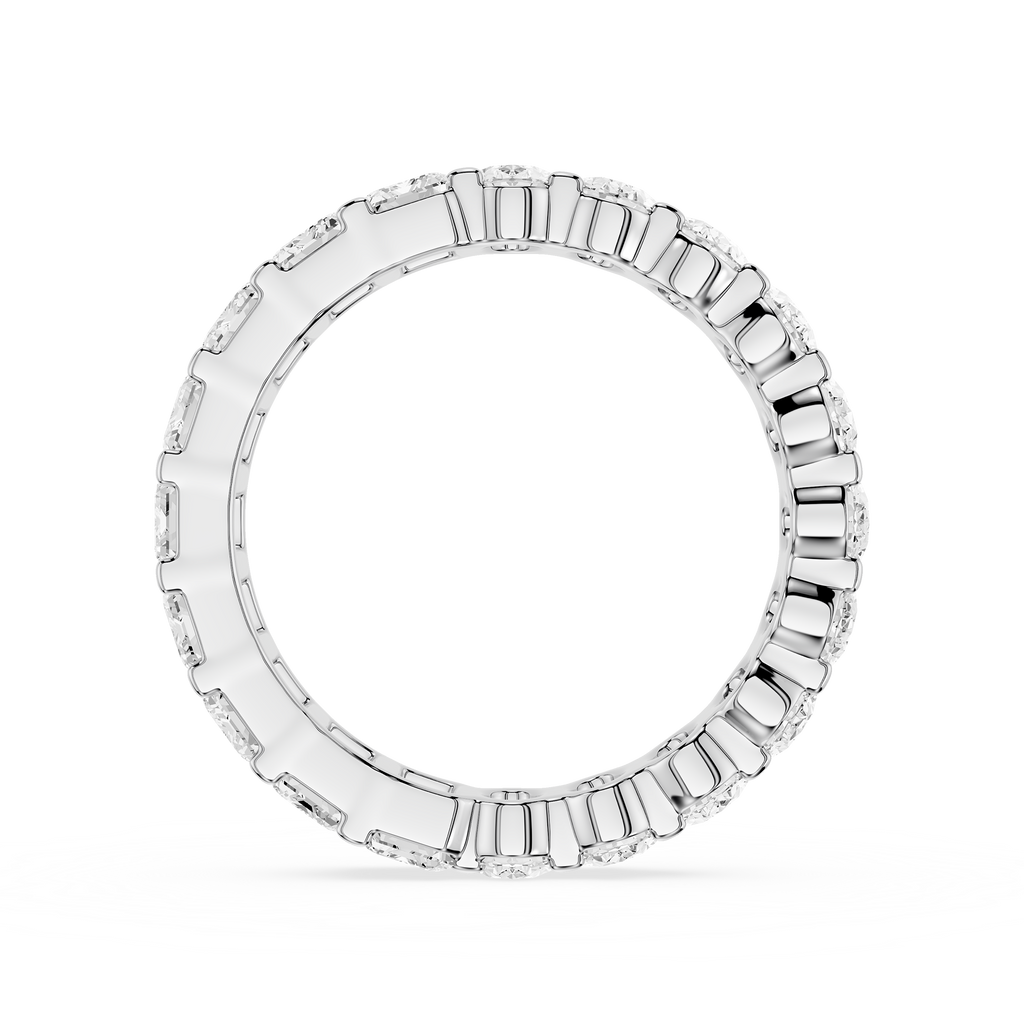 Emerald & Oval Lab Grown Diamond Eternity Band