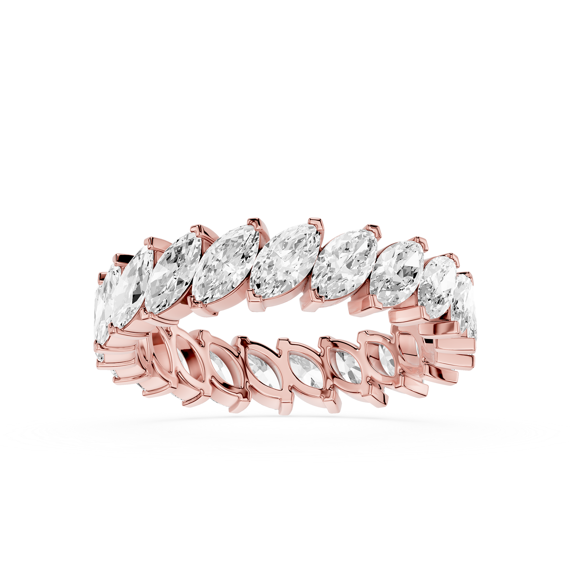 Full Eternity Marquise Cut Lab Grown Diamond Wedding Band