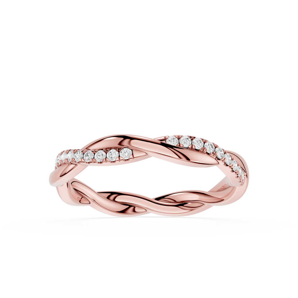 Twisted Pavé Diamond Infinity Band Ring