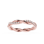 Twisted Pavé Diamond Infinity Band Ring