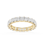 Princess Cut Lab Grown Diamond Eternity Wedding Band