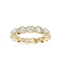 Oval Bezel Set Lab Grown Diamond Eternity Ring