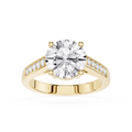 Round Cut Lab Grown Diamond Split Shank Engagement Ring