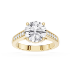 Round Cut Lab Grown Diamond Split Shank Engagement Ring