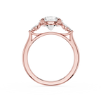 Round Cut Lab Grown Diamond Floral Engagement Ring