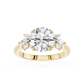 Round Cut Lab Grown Diamond Floral Engagement Ring