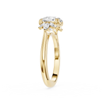 Round Cut Lab Grown Diamond Floral Engagement Ring