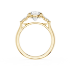 Round Cut Lab Grown Diamond Floral Engagement Ring