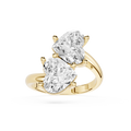 Heart Cut Lab Grown Diamond Toi et Moi Engagement Ring