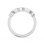 Multi Shape Lab Diamond Bezel Set Five Stone Engagement Ring