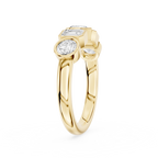 Multi Shape Lab Diamond Bezel Set Five Stone Engagement Ring
