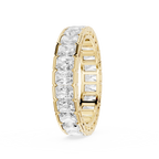 Radiant Cut Lab Grown Diamond Full Eternity Band White Background 