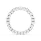 White Background in Radiant Cut Lab Grown Diamond Full Eternity Band 