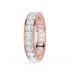 "Radiant Cut Lab Grown Diamond Full Eternity Band in 14K Rose Gold"