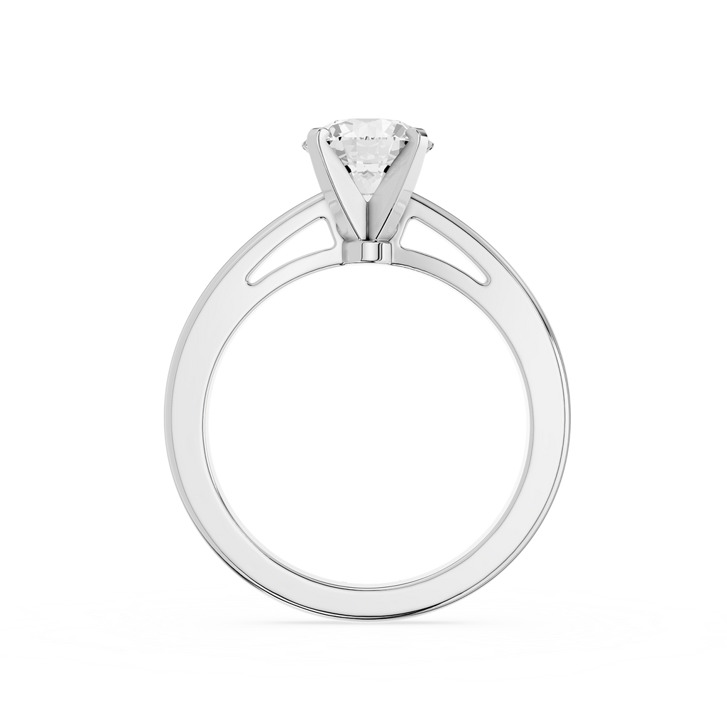 Diamond ring with a white background