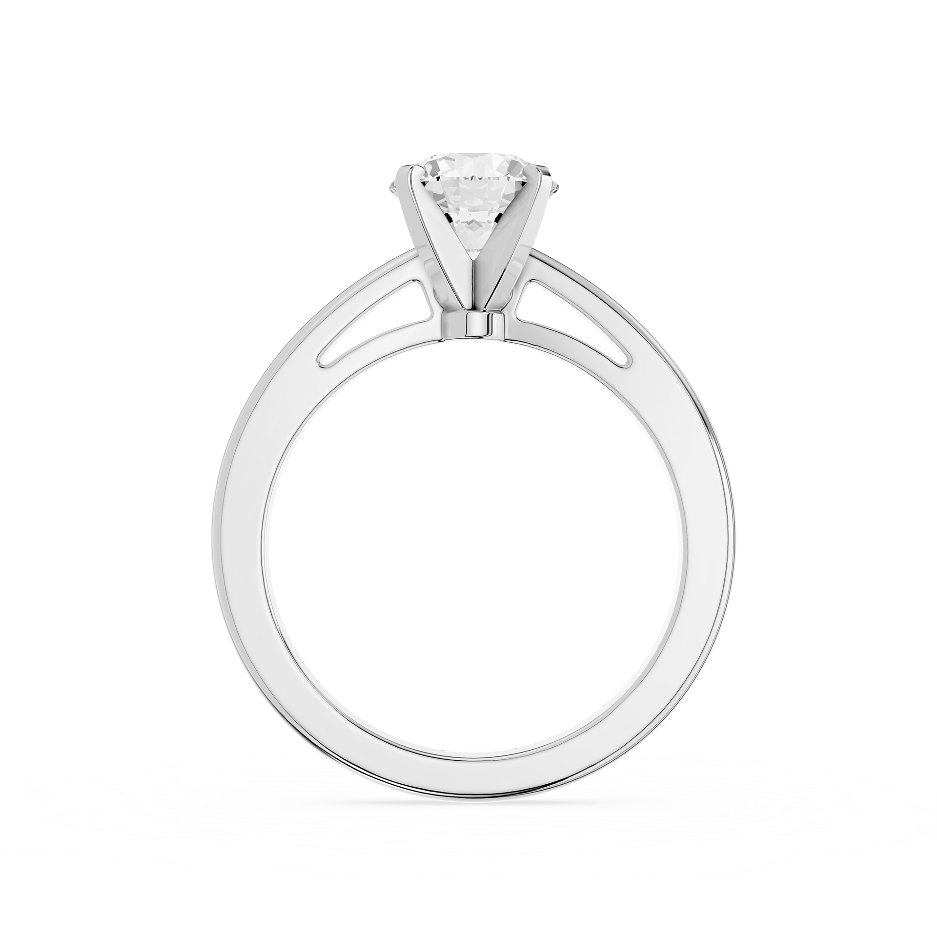 Diamond ring with a white background