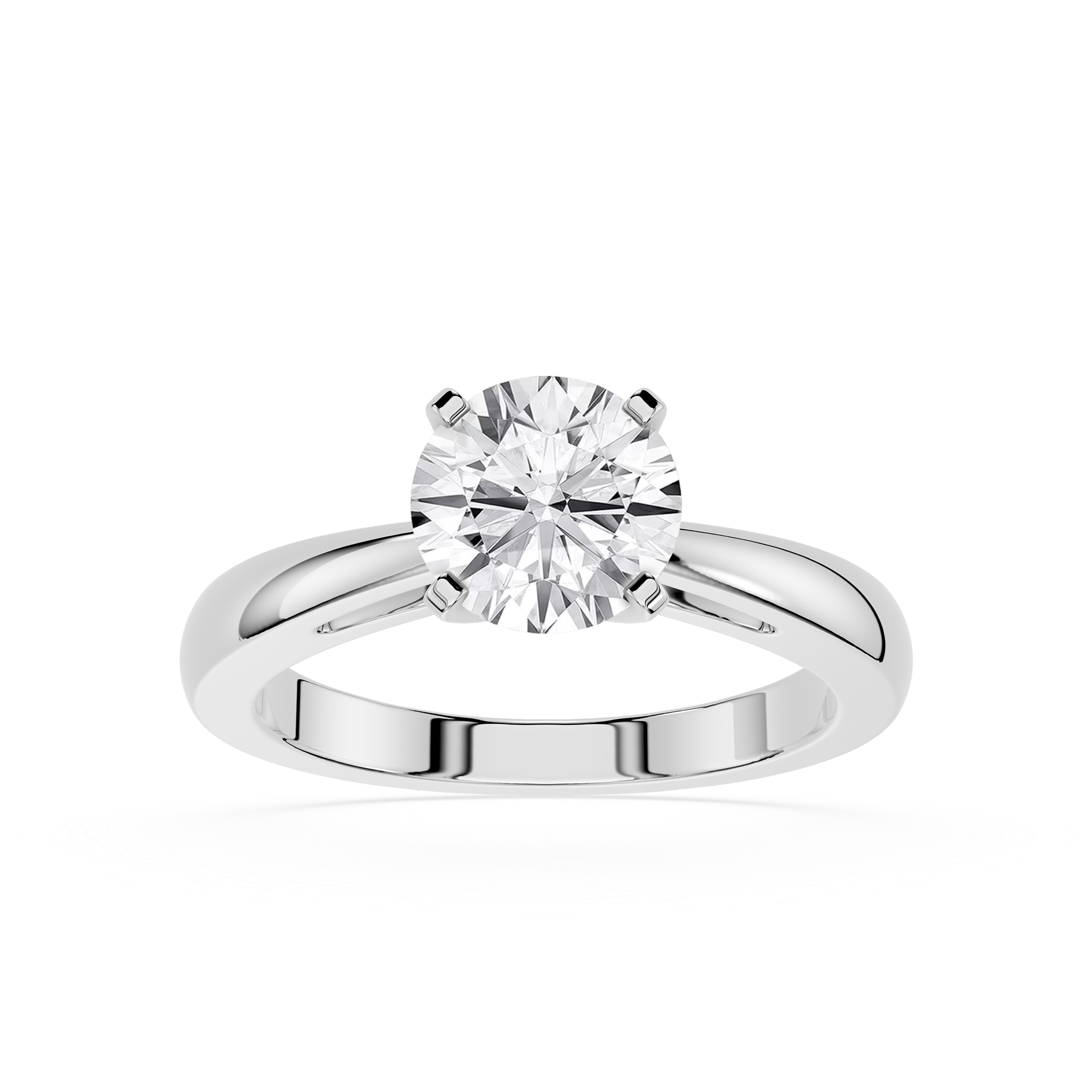 Diamond ring on a white background