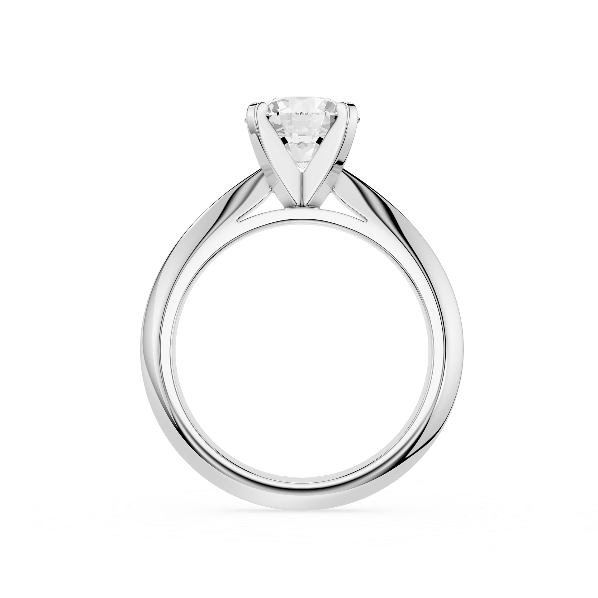 Diamond ring with a white background