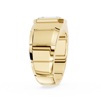 Emerald Cut Lab Grown Diamond Signet Engagement Ring Side View