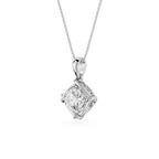Diamond pendant necklace on a white background
