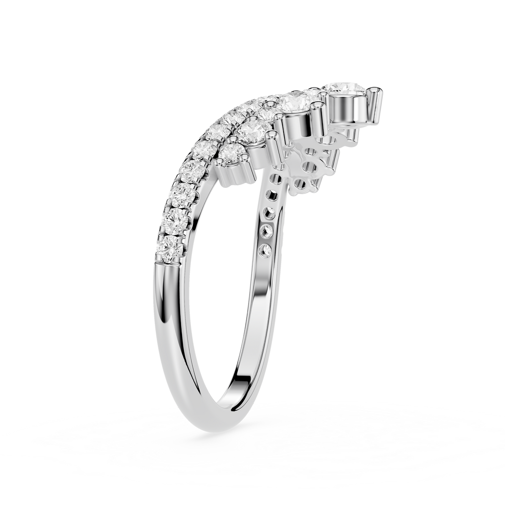 Diamond ring with a white background