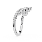 Diamond ring with a white background