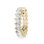 Gold and diamond ring on a white background