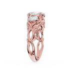 Gold ring with diamond on a white background
