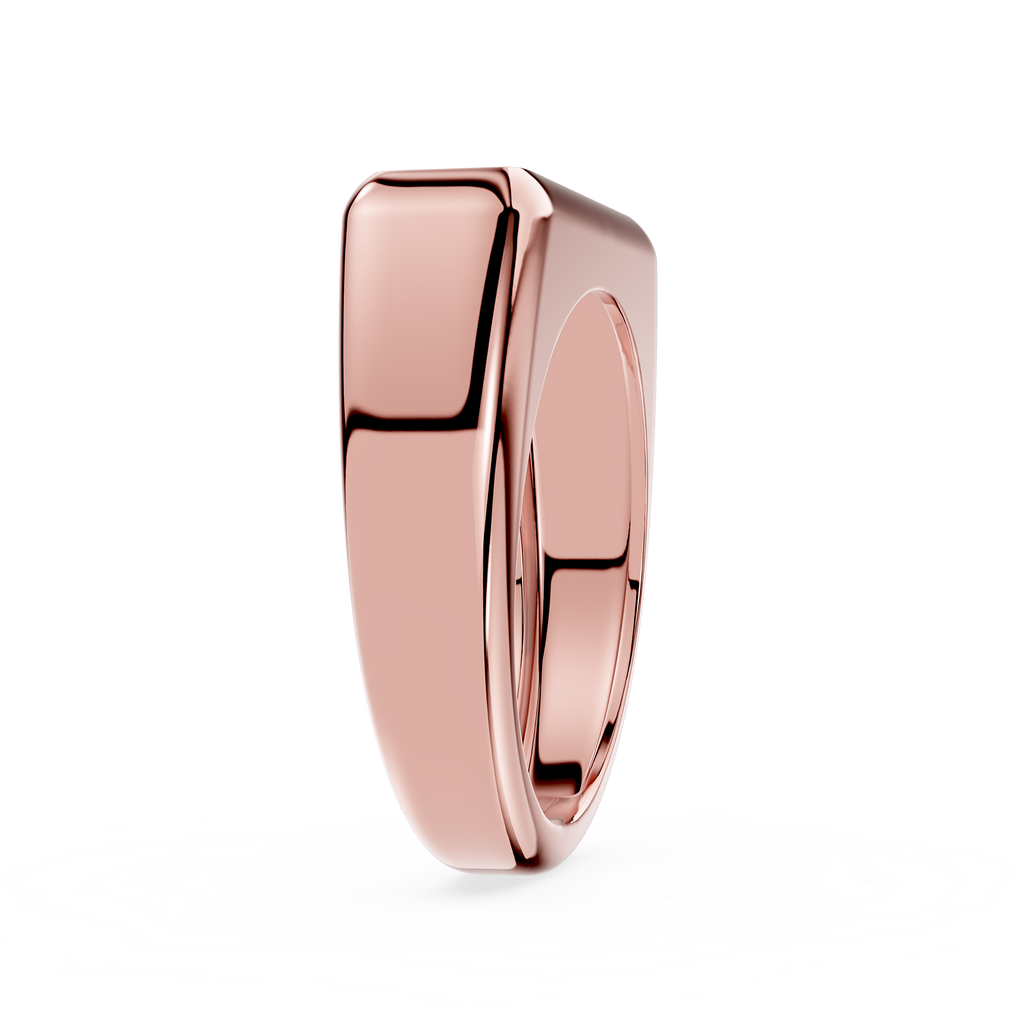 Gold ring on a white background