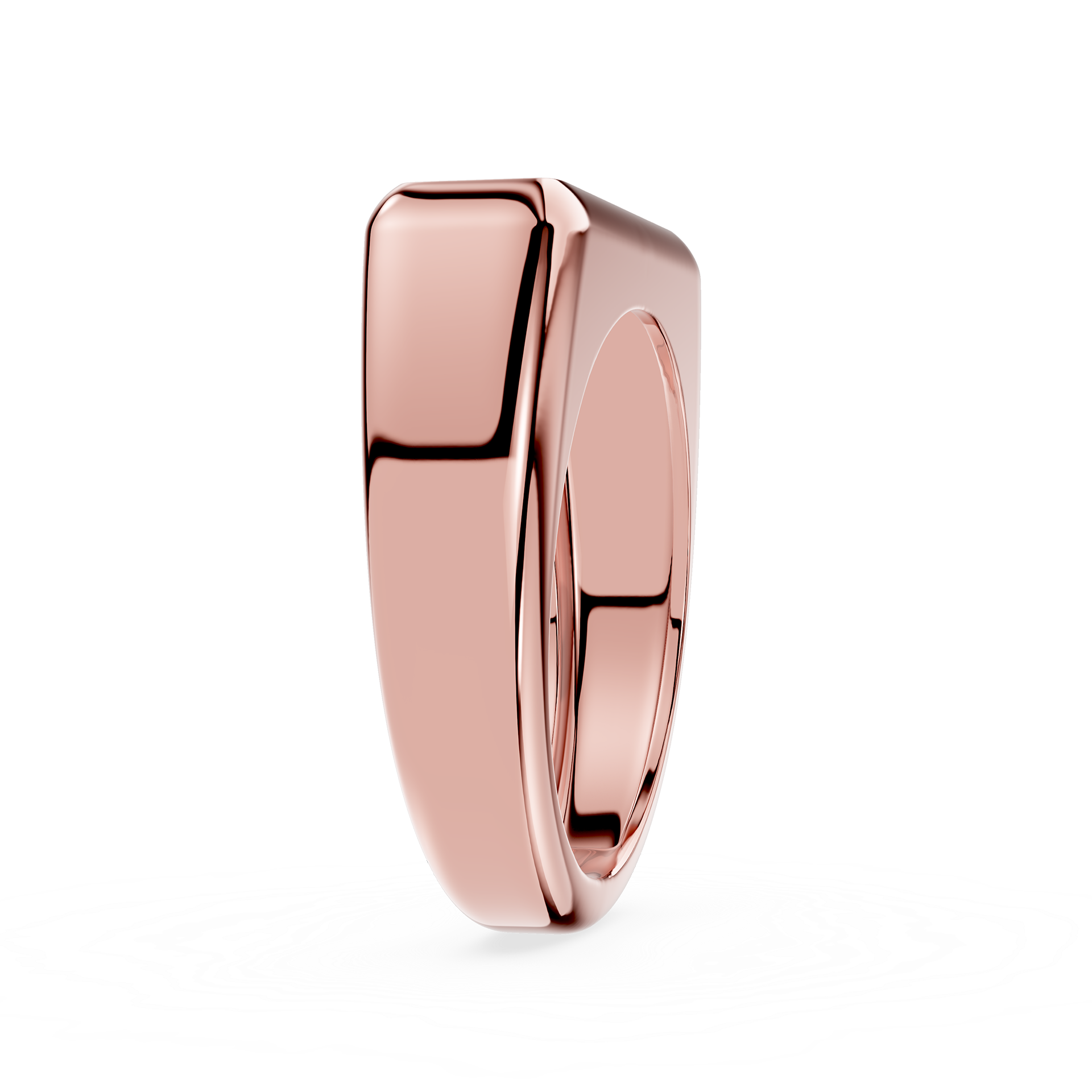 Gold ring on a white background