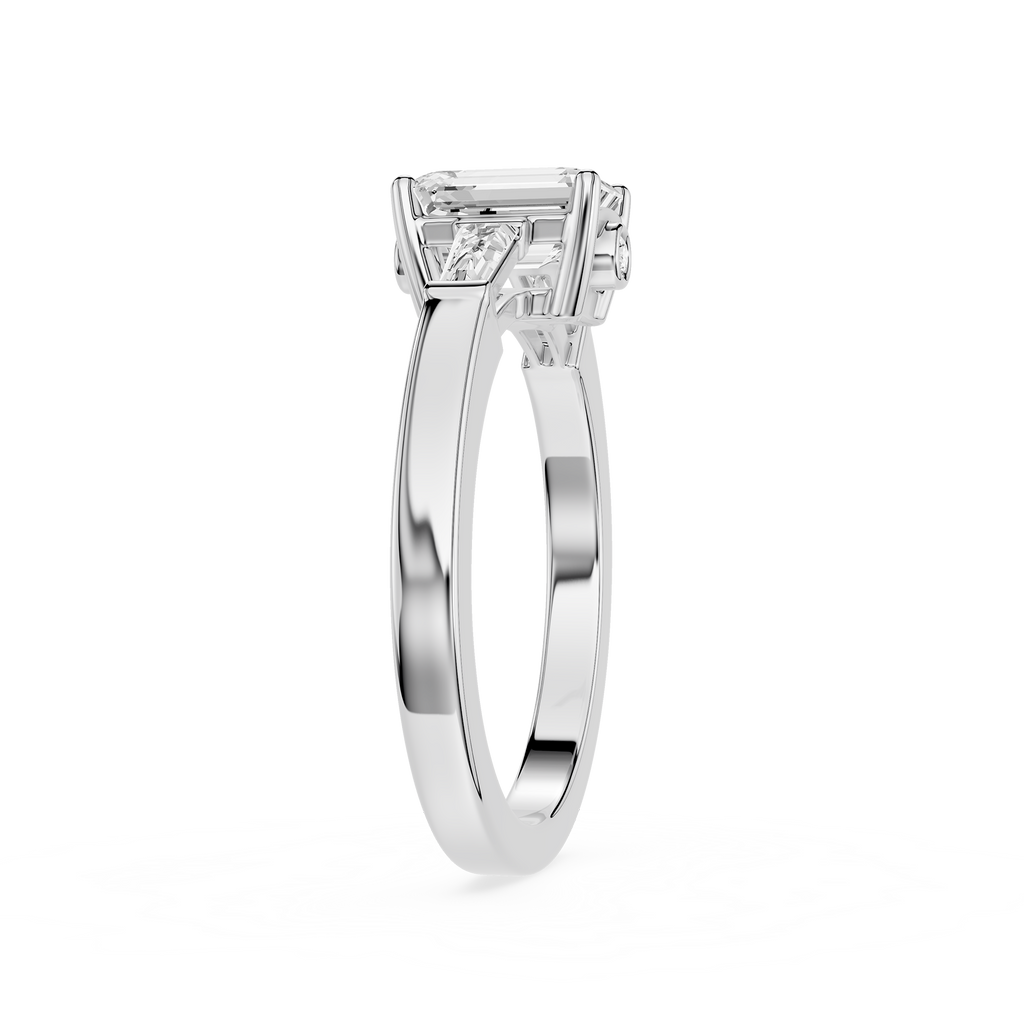 Diamond ring with a white background