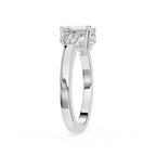 Diamond ring with a white background