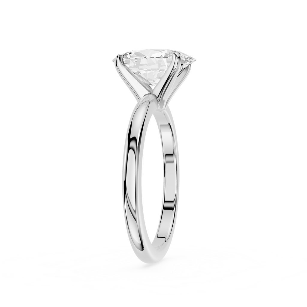 Diamond ring with a white background