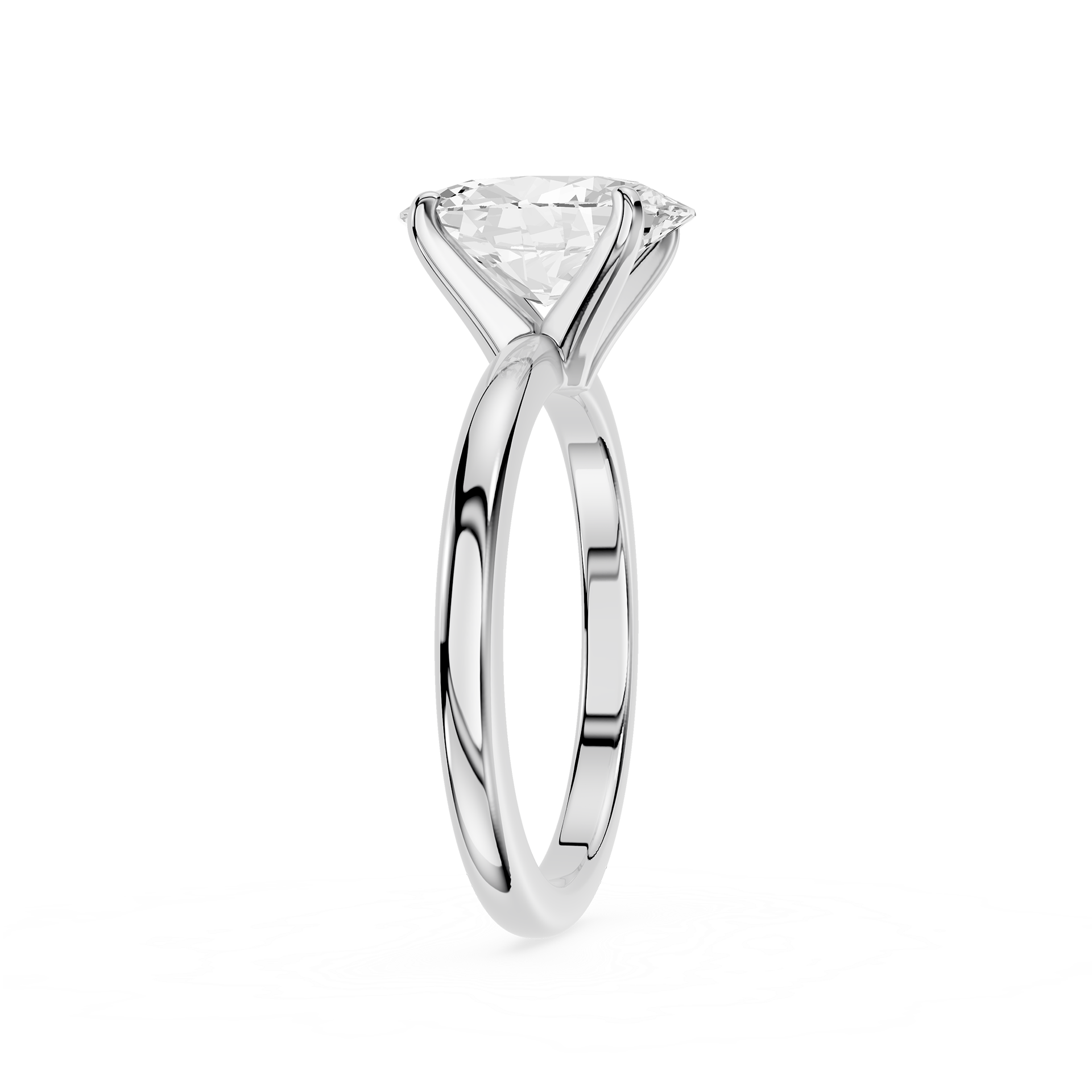 Diamond ring with a white background