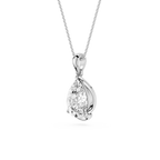 Diamond teardrop pendant on a white background