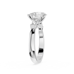 Diamond ring with a white background