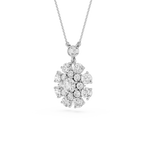 Diamond necklace on a white background