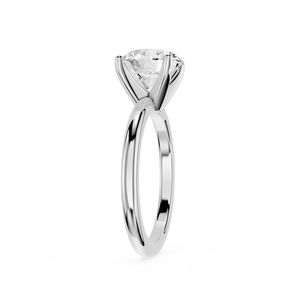 Diamond ring with a white background