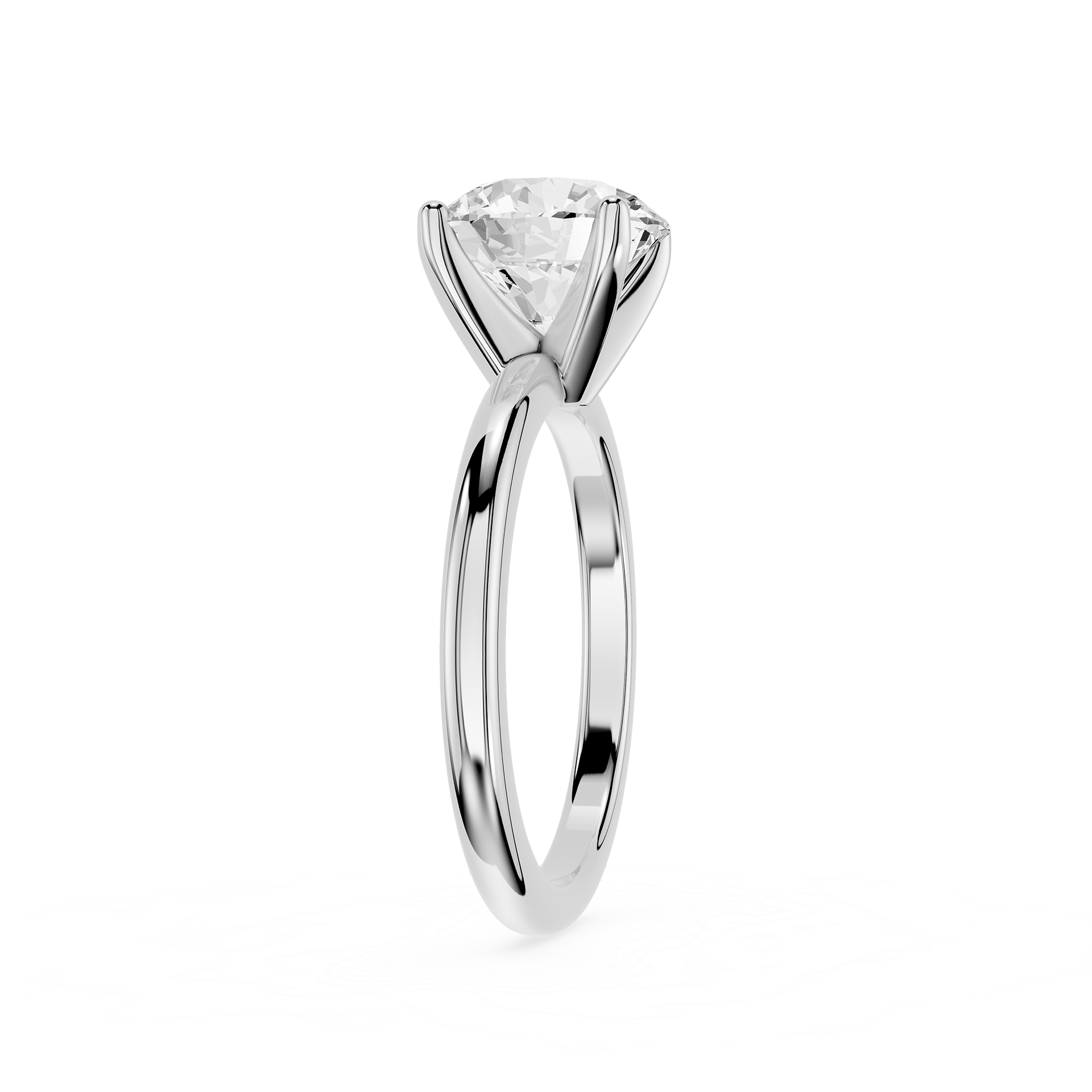 Diamond ring with a white background