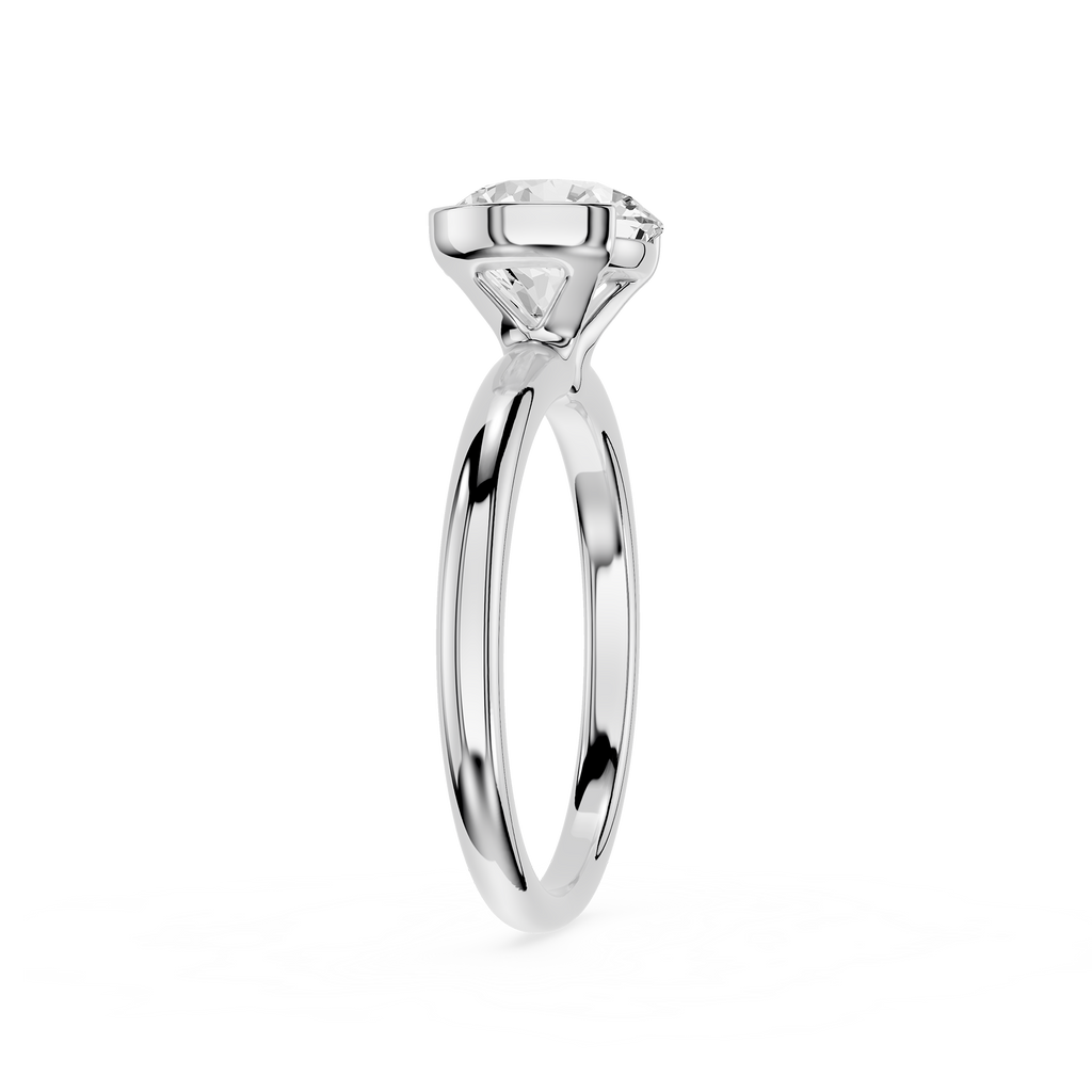 Diamond ring on a white background