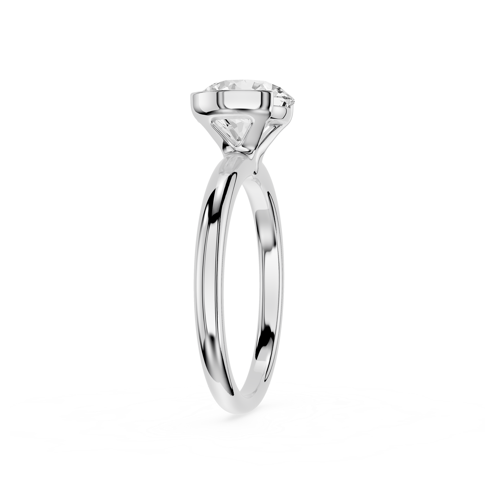 Diamond ring on a white background