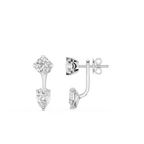 Diamond earrings on a white background