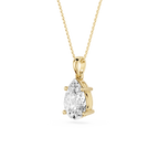 2 Ct Pear Shape Lab Grown Diamond Pendant in 4 Prong Setting